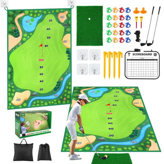 Imagem de Jogo de lascas de golfe Dachenus tamanho grande 140x180cm com acessórios