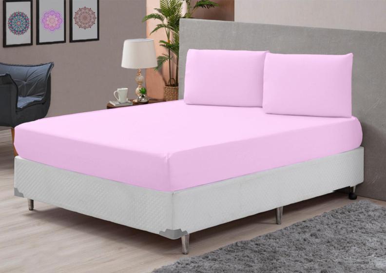 Imagem de Jogo De Lençol Cama Casal 3 Peças Cama Box Charmoso Todas As Cores