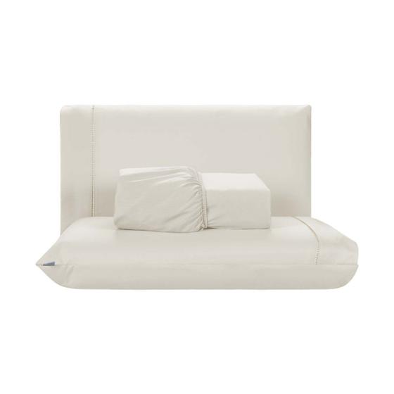 Imagem de Jogo de Lençol Cama Casal Queen 3 Pçs Percal 200 Fios Sleep