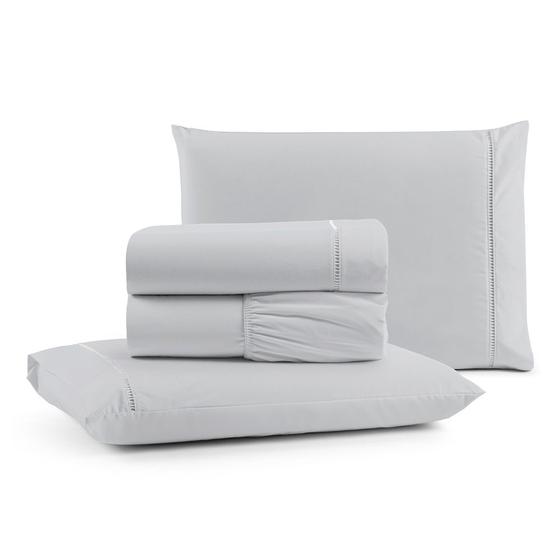 Jogo de Lençol Cama Queen 4 peças 100% Algodão Percal 180 fios Ponto Palito Menor preço em Jogo de Lençol Cama Queen 4 peças 100% Algodão Percal 180 fios Ponto Palito