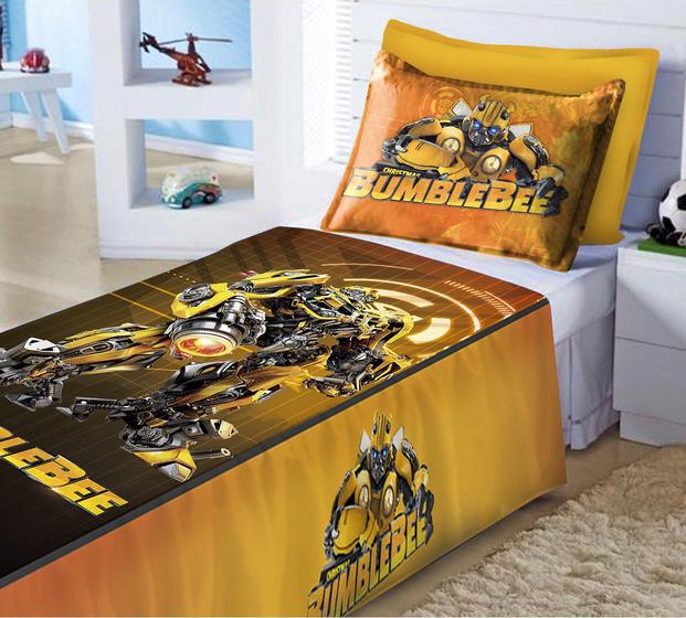 Imagem de Jogo De Lençol  + Fronha Quarto Infantil Bumblebee -