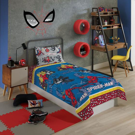 Imagem de Jogo de Lençol Infantil Spider Man Homem Aranha 2 peças Menino