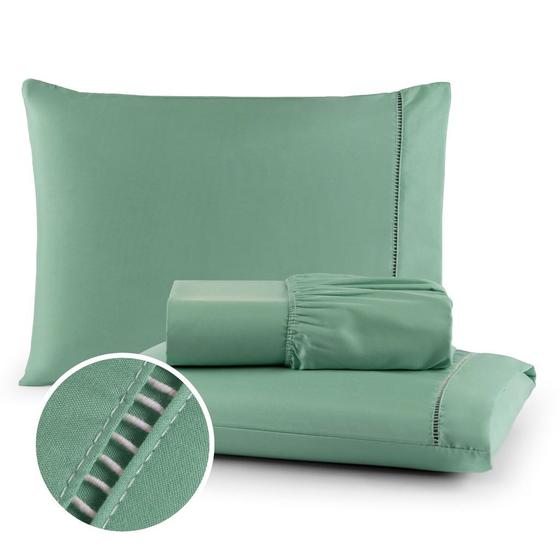 Jogo De Lençol KING 3 Peças Ponto Palito Micropercal 400 fios ENVIO IMEDIATO - AF ENXOVAIS Imagem de Jogo De Lençol KING 3 Peças Ponto Palito Micropercal 400 fios ENVIO IMEDIATO