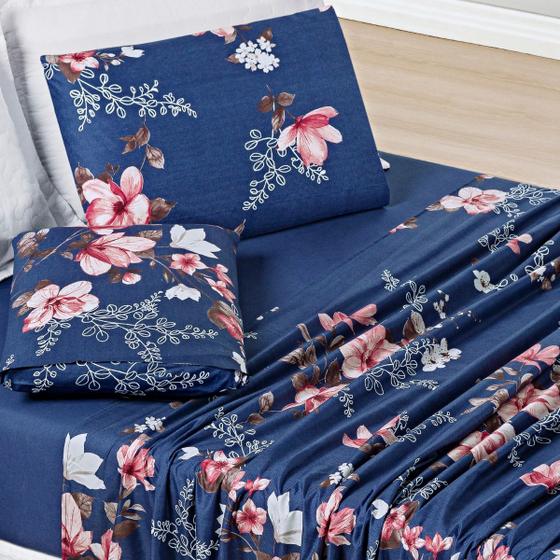 Imagem de Jogo De Lençol King Size Estampado Nyla 200 Fios Toque DeSeda Avere