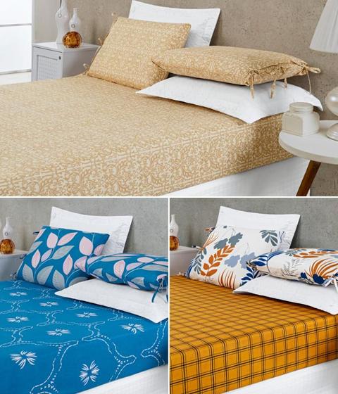 Imagem de Jogo de lençol para cama casal king lindo com 3 peças jogo de cama moderno macio