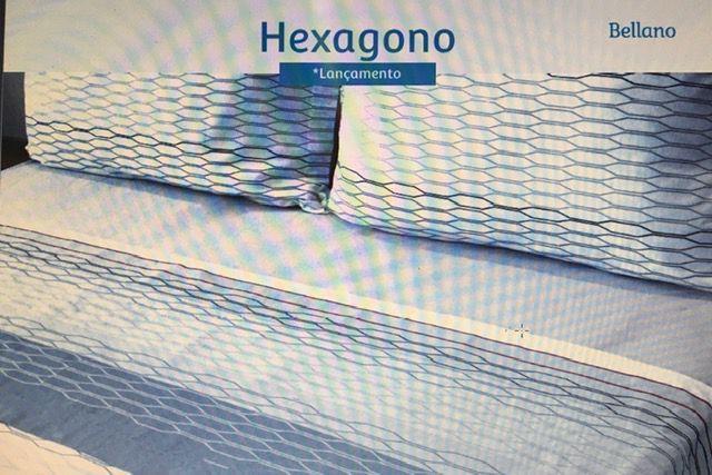 Imagem de Jogo de Lençol Percal 100% Algodão - Hexágono