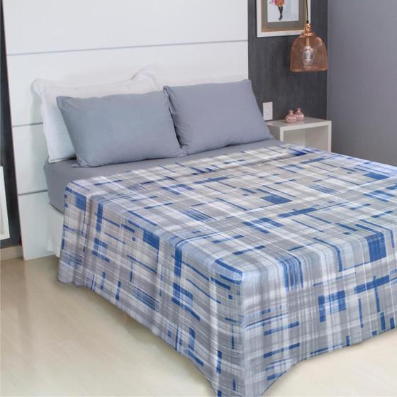 Imagem de Jogo de Lençol Queen 4 Peças Estampado COZZILAR - Malha 100% Algodão, Toque Delicado e Elegância para Seu Quarto