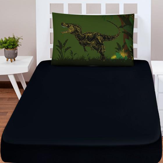 Imagem de Jogo de Lençol Solteiro Soft 2 Peças Cama Fronha e Lençol Elástico 100% Poliéster 180 Fios