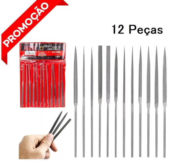 Imagem de Jogo De Lima Agulha 3 X 140Mm Com 12 Pçs Rocast Durabilidade
