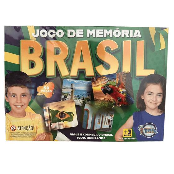 Imagem de Jogo De Memória Conhecendo o Brasil 50 Peças - Toia 12200