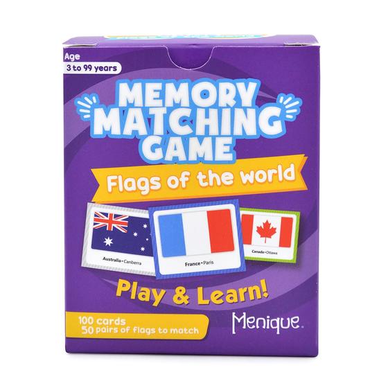 Imagem de Jogo de Memória Menique Bandeiras do Mundo - 100 Cartas