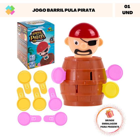 Imagem de Jogo de Mesa Barril Pula Pirata - DAYU