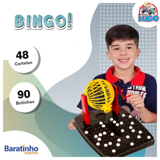 Imagem de Jogo de Mesa Bingo Brinquedo C/ 90 Bolinhas e 48 Cartelas