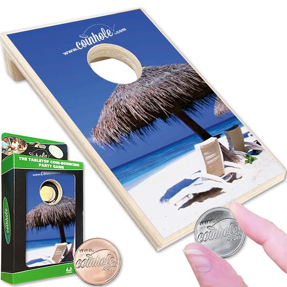 Imagem de Jogo de mesa Coinhole Coin Bouncing Party Set com moedas