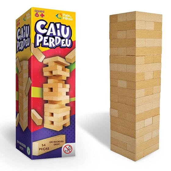 Imagem de Jogo De Mesa De Montar Caiu Perdeu 54 Peças Pais E Filhos