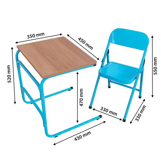 Jogo de Mesa e cadeira Infantil Escolar Heloa Menor preço em Jogo de Mesa e cadeira Infantil Escolar Heloa