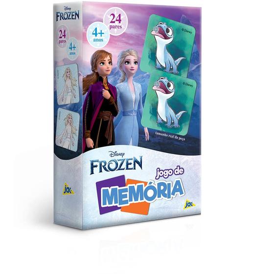 Imagem de Jogo de Mesa Jogo da Memoria Disney Frozen 24 Pares Diversão em Família Toyster