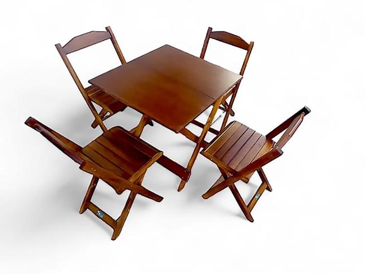 Imagem de Jogo de Mesa Para Lanchonete com 4 Cadeiras