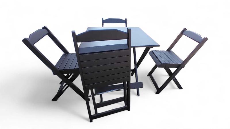 Imagem de Jogo de Mesa Para Lanchonete com 4 Cadeiras