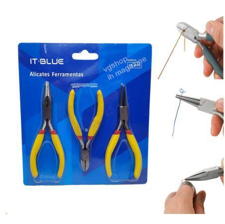 Jogo De Mini Alicates Artesanato Eletro Bijuteria Kit com 3 Peças Menor preço em Jogo De Mini Alicates Artesanato Eletro Bijuteria Kit com 3 Peças