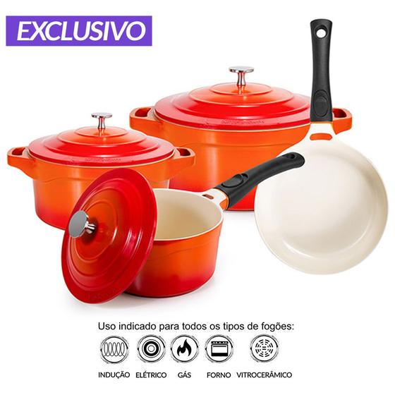 Jogo de Panela 4 Peças Premier Laranja Le Cook é ruim? Jogo de Panela 4 Peças Premier Laranja Le Cook é boa?