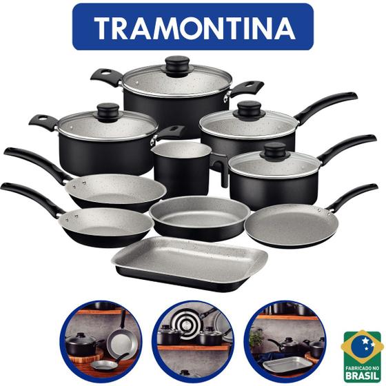 Jogo De Panela Antiaderente Turim 10Pçs Alumínio Tramontina