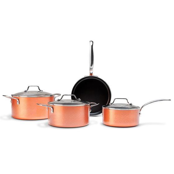 Jogo de Panelas 4 Peças Indução Brinox Copper Cobre Menor preço em Jogo de Panelas 4 Peças Indução Brinox Copper Cobre
