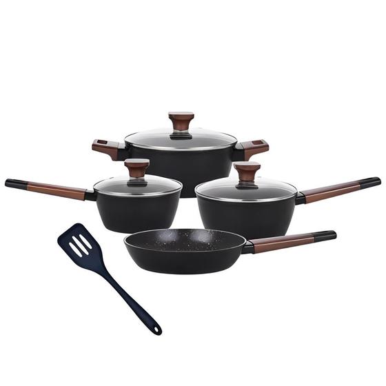 Imagem de Jogo de Panelas 5 Peças Cerâmica CookTop Indução Gás