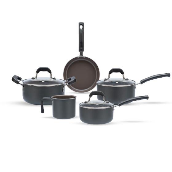 Jogo de Panelas Brinox 5 Peças Antiaderente Ceramic Life Linha Fine Menor preço em Jogo de Panelas Brinox 5 Peças Antiaderente Ceramic Life Linha Fine