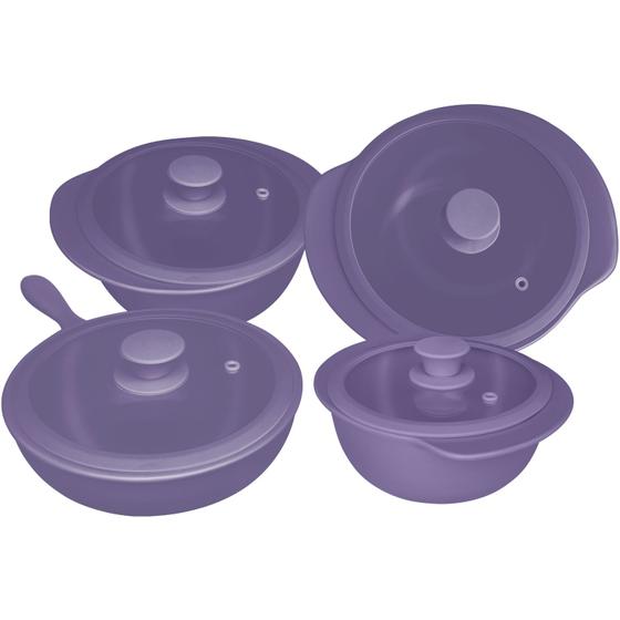 Jogo de Panelas Oxford Cerâmica Linea 4 Pç Malva Menor preço em Jogo de Panelas Oxford Cerâmica Linea 4 Pç Malva