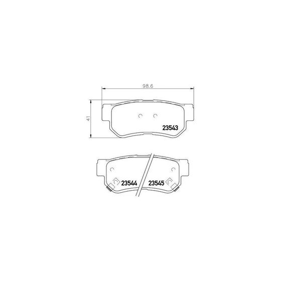 Imagem de Jogo De Pastilhas De Freio Traseira Hyundai Tucson 2.0 / 2.7