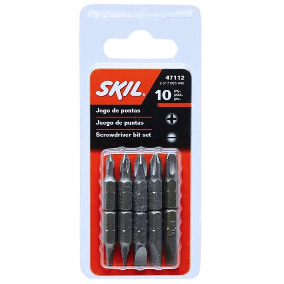 Imagem de Jogo De Pontas Bits Philips / Fenda  Com 10 Peças  - Skil