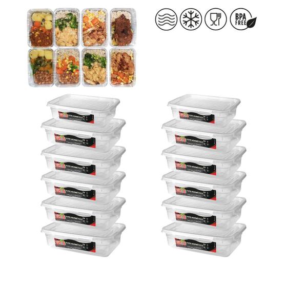 Jogo de Potes Kit 12 Pote Hermético Marmita Fit Reutilizável c/ Travas Microondas Freezer Menor preço em Jogo de Potes Kit 12 Pote Hermético Marmita Fit Reutilizável c/ Travas Microondas Freezer