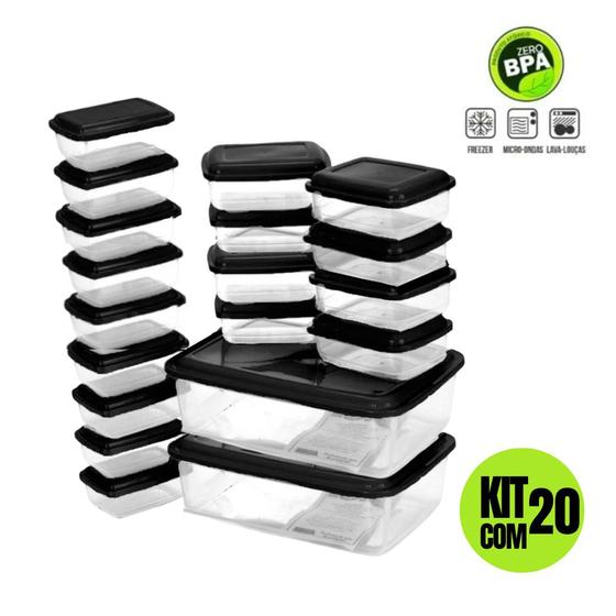  Jogo De Potes Vasilhas Plasticas Porta Mantimentos Marmita Freezer e Microondas Kit Com 20 Peças é boa?