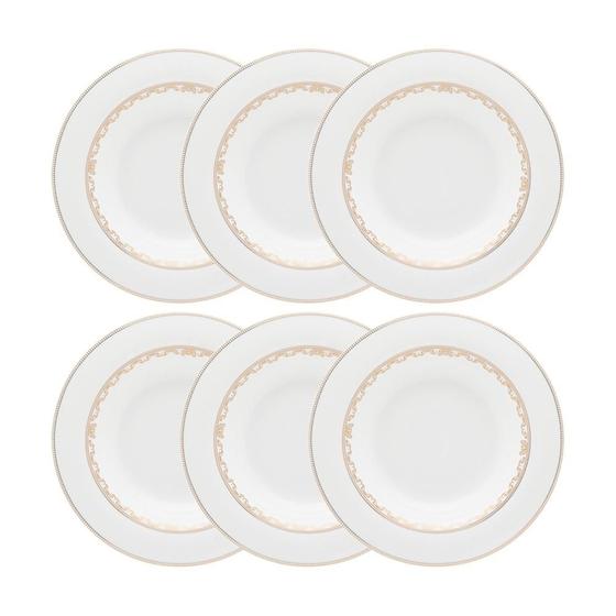 Imagem de Jogo de pratos fundos em porcelana Strauss Lumière 6 peças