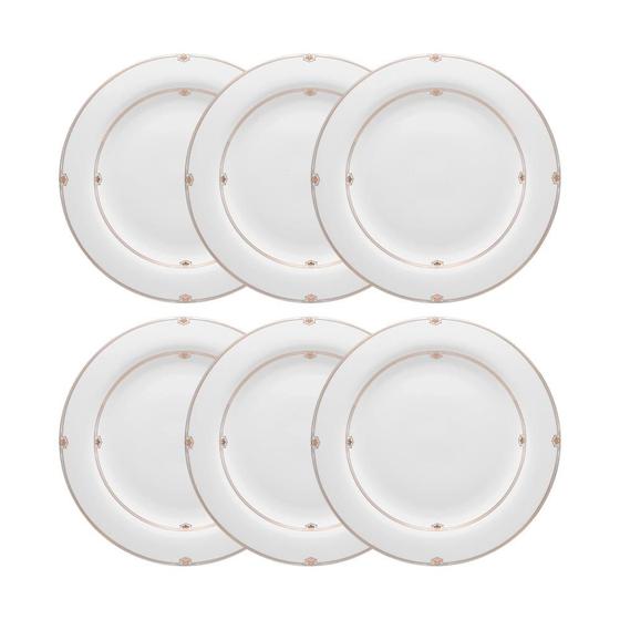 Imagem de Jogo de pratos rasos em porcelana Strauss Dinasty 6 peças