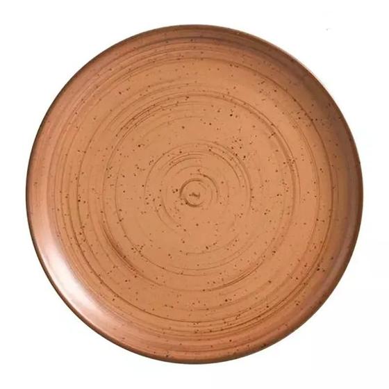 Imagem de Jogo de Pratos Rasos Jantar Kit Mocha Mousse Terracota Alleanza Cerâmica
