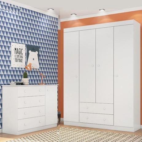 Imagem de Jogo de Quarto Antonella com Guarda Roupa e Cômoda em mdp - Phoenix Baby