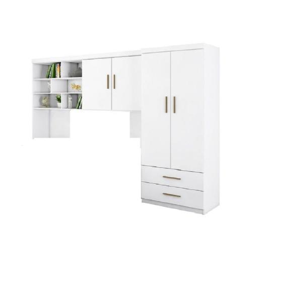 Imagem de Jogo de Quarto Guarda Roupa Chiara 2 Portas e 2 Gavetas + Módulo Aéreo p/ Quarto Infantil - Phoenix Baby