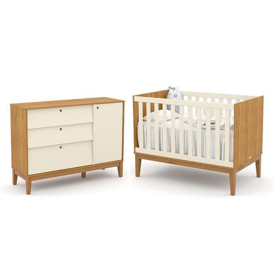Imagem de Jogo de Quarto Infantil Unique Cômoda com Porta e Berço - Matic Móveis