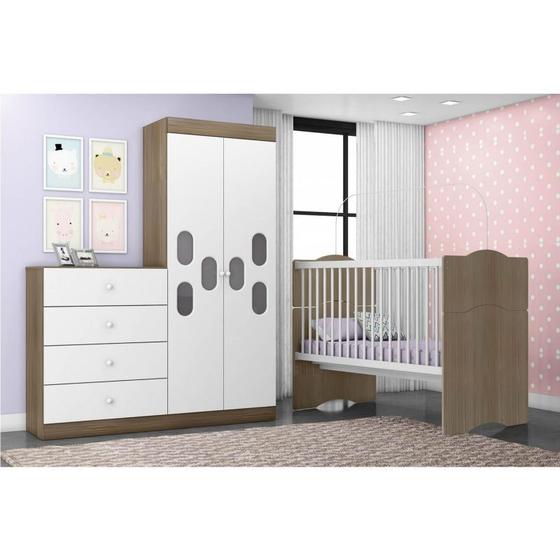 Jogo De Quarto Meu Bebê com Berço Alegria Wengue- Moveis Canaã Menor preço em Jogo De Quarto Meu Bebê com Berço Alegria Wengue- Moveis Canaã