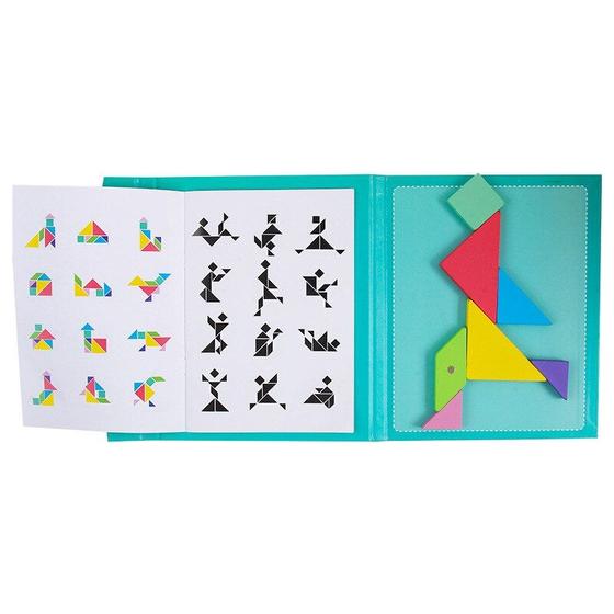 Imagem de Jogo de Quebra-Cabeça Magnético 3D Tangram - Brinquedo Educacional para Crianças