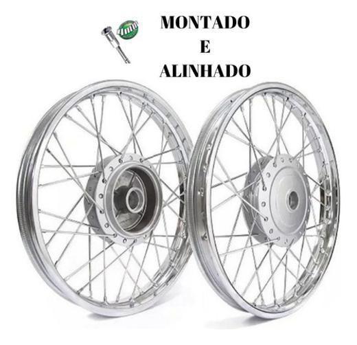 Imagem de Jogo De Roda Completa Moto Honda Cg Titan Fan 150 Start 160