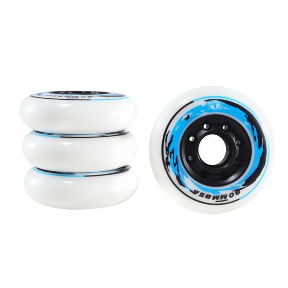 Imagem de Jogo de Rodas Freestyle Traxart Revolt 80mm/85A Branco com Azul