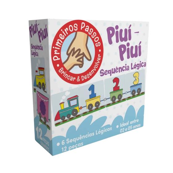 Imagem de Jogo de Sequência Lógica Piui-Piui c/ 12 Peças Cooper Fun - 00155