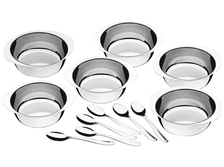 Jogo de Sobremesa de Inox Tramontina Service - 12 Peças Menor preço em Jogo de Sobremesa de Inox Tramontina Service - 12 Peças