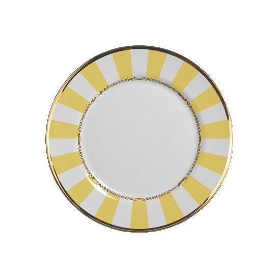 Imagem de Jogo De Sobremesa Filetado A Ouro Yellow Strip 6 Pratos 1ª