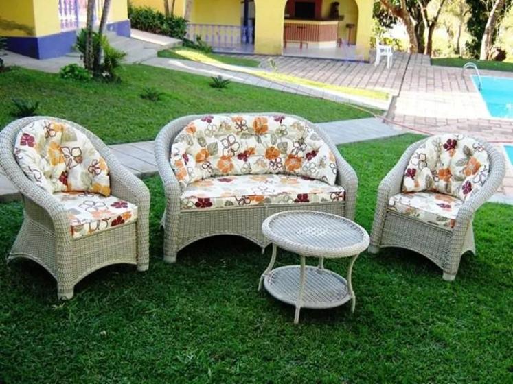 Jogo De Sofá Orquídea Para Jardim E Varanda Em Alumínio Sarah Móveis