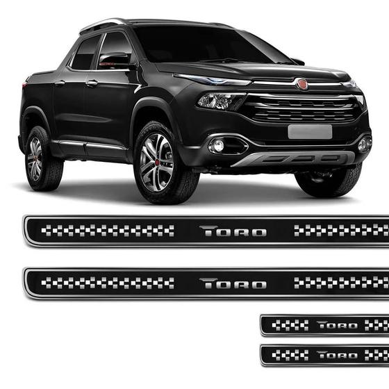 Imagem de Jogo De Soleira Resinada Fiat Toro 2016 A 2018 Preta