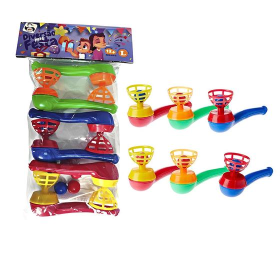 Jogo de Sopro Cachimbo e Bolinha Pacote Com 6 Unidades 548 Pica Pau ...